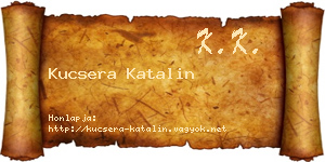 Kucsera Katalin névjegykártya